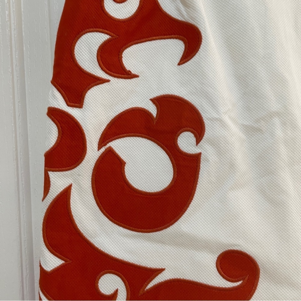 ANTHROPOLOGIE Mini Skirt Small Size 6 Off White rust red orange lined EUC ANTHRO - Picture 3 of 7